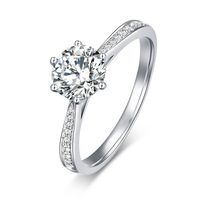 Bague en or 9k 16k 18k avec diamant de 2 carats, bague en diamant de laboratoire, bagues de fiançailles pour femmes, véritable diamant