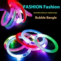 Bracelet Lumineux à Bulles LED Coloré en Acrylique, Vente Directe Usine, Petites Décorations de Fête, Cadeau Code QR avec Jouets Lumineux