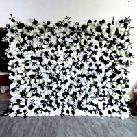Mur de fleurs artificielles en tissu pour décoration de mariage en extérieur, toile de fond pour la maison