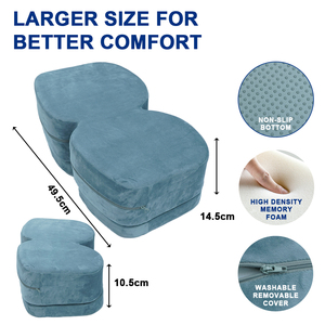 Reposapiés Ergonómico <span class=keywords><strong>para</strong></span> Debajo del Escritorio, Almohada de Espuma Viscoelástica con Nodos de Masaje <span class=keywords><strong>para</strong></span> Oficina, Hogar y Juegos - Product Image 4