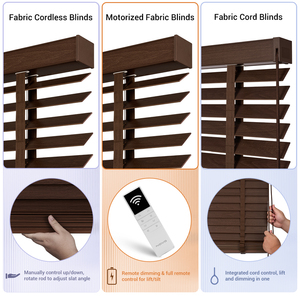 Persianas Venecianas <span class=keywords><strong>de</strong></span> Madera Ecológicas <span class=keywords><strong>de</strong></span> 2 Pulgadas con Control Remoto <span class=keywords><strong>de</strong></span> Luz Integrado para Hogar y Hotel - Product Image 5