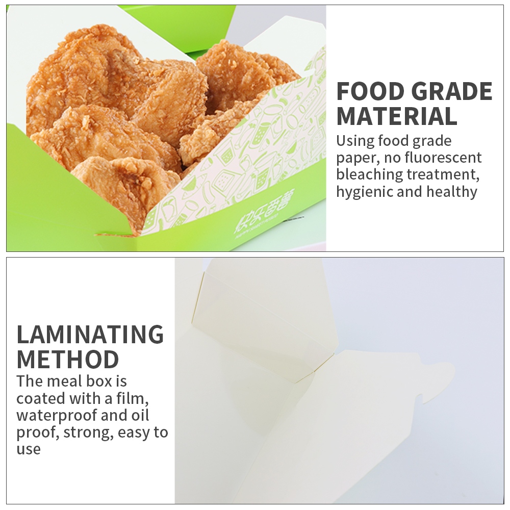 Disposable Hamburger Hot Dog Takeaway Food Paper folding Packaging Box