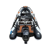 Bateau pneumatique rigide Hedia de 4,3 mètres, bateau pneumatique sportif de 14 à 16 pieds, bateau de pêche en aluminium avec moteur de 50 ch