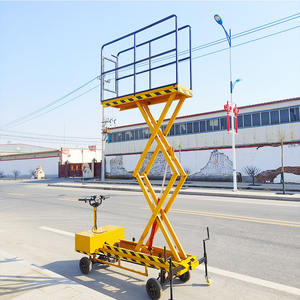 Plataforma elevadora de tijera móvil eléctrica con eslinga de cuerda de alambre Equipo de elevación de trabajo a gran altitud Compatible con carretillas elevadoras agrícolas - Product Image 6