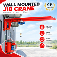 Grue à flèche murale de 2 tonnes à montage direct usine avec palan électrique à chaîne pour la manutention de matériaux en atelier