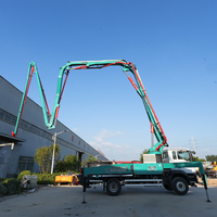 Camion pompe à béton diesel haute performance avec malaxeur planétaire, portée verticale de 37 m, 68 m³/h, châssis East Wind, roulement en X et moteur