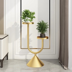 Estantería moderna multicapa de hierro <span class=keywords><strong>para</strong></span> interiores, <span class=keywords><strong>para</strong></span> el hogar Metal hecho de soporte de flores, oficina, Hotel, sala de estar, muebles <span class=keywords><strong>para</strong></span> suculentas - Product Image 1