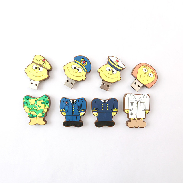 Cartoon Pendrive 3D Stereo PVC Soft 4GB 8GB  USB Flash Drive 3D Exhibition Gift Mascot & Cartoon Factory