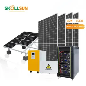 10kw 20kw 30kw sistema solare domestico pannello fotovoltaico set off grid solar power hybrid generatore solare trifase con pannello completo set