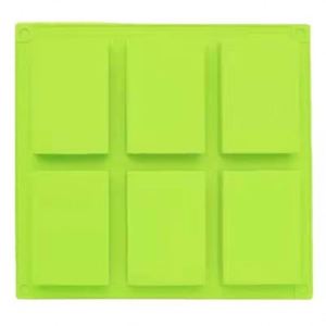 แม่พิมพ์สบู่ซิลิโคนรูปสี่เหลี่ยมผืนผ้า 6 ช่อง สำหรับทำสบู่แฮนด์เมด DIY - Product Image 6