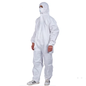 पीपीई विरोधी स्थैतिक Workwear डिस्पोजेबल/उद्योग निविड़ अंधकार/प्रयोगशाला/सुरक्षा/काम/Dmicroporous/एसएमएस/पीपी Hooded Nonwoven coverall - Product Image 3