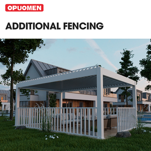 Chuyên nghiệp tùy chỉnh không thấm nước dù để che nắng hợp kim nhôm màn trập pergola kích thước lớn ngoài trời hiện đại nhôm Pavilion - Product Image 2