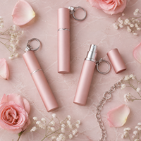 Atomiseur de parfum miniature Firduas avec logo personnalisé, porte-clés, 5 ml, rechargeable, flacon pulvérisateur portable, distributeur de parfum de poche pour les voyages