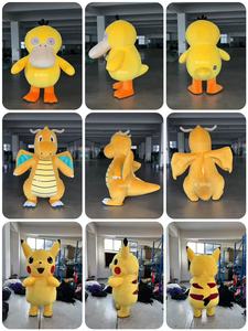 Disfraces Inflables de Mascotas de la Serie Pokémon, Dinosaurio Volador Amarillo de Peluche, 2m/2.6m, Venta Caliente de Fábrica - Product Image 4