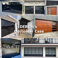 Porte de garage moderne en aluminium à vue panoramique, panneau en verre trempé, 9x8, 9x7, 16x7, prix de la porte de garage en plexiglas