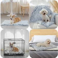 Couverture douce et moelleuse pour animaux de compagnie, tapis en fausse fourrure à poils longs pour chien et chat, couverture chaude pour canapé et lit, lavable et respirante