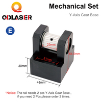 Kit de rails de guidage pour machine laser CO2, pièces mécaniques métalliques, base d'engrenage LC pour équipement de gravure et de découpe laser