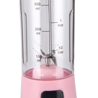 Blender Mini Portabel Stainless Steel Multifungsi, Pembuat Jus Buah, Penghancur Sayuran, Manual, Aman untuk Mesin Cuci Piring, Cocok untuk Luar Ruangan