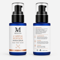 Soin de la peau naturel et biologique en marque privée, sérum anti-âge au peptide de cuivre bleu GHK-Cu, hydratant pour le visage