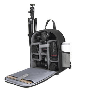 Sac à dos d'extérieur CADeN grande capacité, imperméable, couleur unie, en polyester, pour photographie, avec support pour trépied, appareil photo reflex numérique, toile - Product Image 2