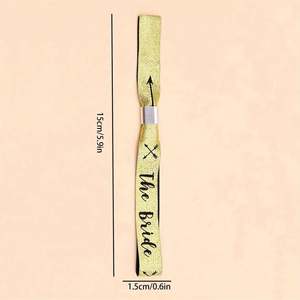 Bracelets en tissu polyester populaires pour événements et fêtes, avec logo personnalisé et fermeture à pression - Product Image 2