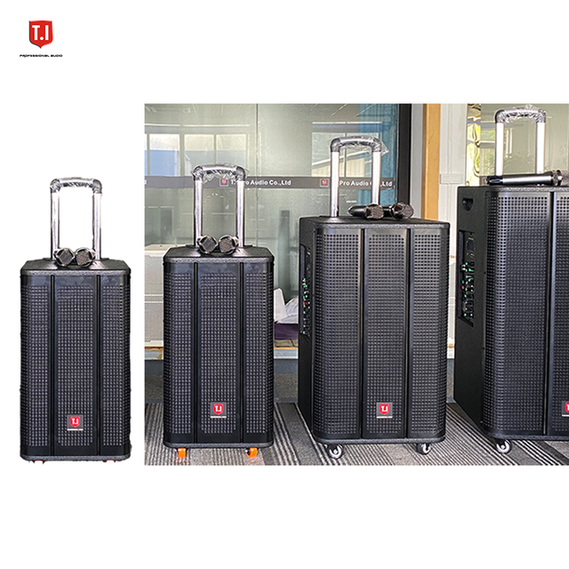 Single 10-inch Battery Active Speaker with Two Mics bluetooth Speakers T.I Pro Audio System for Events