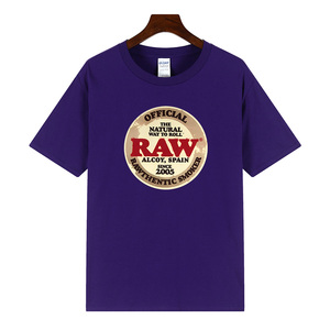 قميص تي شيرت مطبوع حسب الطلب للجنسين بتصميم كرتوني أنيمي كبير الحجم من Backwoods Cookie RAW، ملابس هيب هوب ستريت وير 100% قطن للرجال - Product Image 2