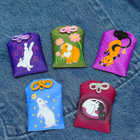 Usine personnalisée nouveau Design japonais brodé Omamori tissé porte-bonheur sac Style religieux bénédiction sac Textile et tissu artisanat