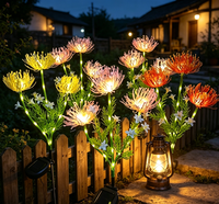 Lampe solaire à fleurs lumineuses simulées, étanche IP65, pour décoration extérieure de jardin, de Noël et de scènes festives