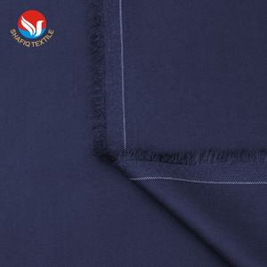 ネイビーブルーツイル無地TRイタリア品質エクアドルセルベッジビジネスマン事務員パンツ制服ウェディングスーツ - Product Image 5