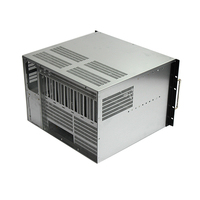 Boîtier de serveur d'ordinateur 19 pouces Boîtier de système 6 GPU Cadre avec ventilateurs de 12cm pour boîtier de serveur Ordinateur