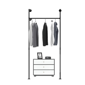 Boutique Porte-vêtements et bijoux mural robuste <span class=keywords><strong>Barre</strong></span> de vêtements suspendue à <span class=keywords><strong>d</strong></span>émontage peu encombrante pour <span class=keywords><strong>cuisine</strong></span> salle de bain - Product Image 2