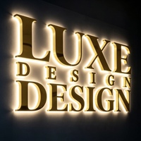 Letrero Acrílico para Exteriores, Letrero Comercial LED 3D Retroiluminado, Letrero Publicitario Impermeable para Fachada de Tienda, Letrero Metálico Retroiluminado con Efecto Espejo