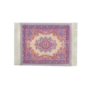 Lot élégant de 4 dessous-de-verre en tissu et caoutchouc, tapis et sous-verres à motif tapis - Product Image 4