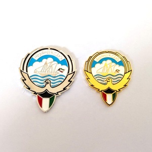 Hot bán Nhà nước của áo của cánh tay cánh tay kuwait biểu tượng kim loại kim loại mềm Men Nam châm từ tính Áo Trâm điện thoại Huy hiệu pin Sticker - Product Image 1