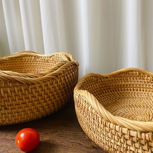 Корзина для хранения из ротанга, кухонные принадлежности, корзина для хранения сушеных фруктов, закусок, сладостей, хлеба, корзина для хранения из ротанга - Product Image 3