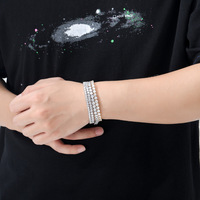 Bracelet Tennis OEM en Laiton et Cuivre avec Zircons Cubiques (CZ) 3mm 4mm 5mm 6mm, Chaîne Simple Rangée Effet Glacé pour Hommes et Femmes, Vente en Gros, Stock Disponible