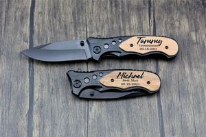 Cuchillo de Caza Plegable de Bolsillo, Táctico, de Supervivencia, con Mango de Madera de Olivo, Personalizado, al por Mayor, OEM, de Alta Calidad, en Oferta - Product Image 4