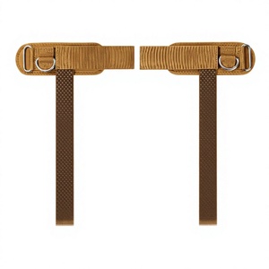 Sangles de poignet durables avec anneau en D, sangles de soutien pour la musculation, entraînement en salle de sport, protection des paumes, unisexe, fermeture auto-agrippante - Product Image 1