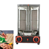 Machine à shawarma en acier inoxydable pour restaurant, appareil à shashlik et grill à kebab alimenté au gaz