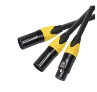 3Pin XLR kabel Female ke 2 Male, 1 Female ke 2 Male XLR Y Splitter Mic kabel Audio