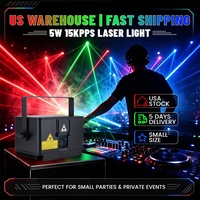 Machine de spectacle laser à faisceau RGB 5W, stock local USA, pour club, DJ, concert