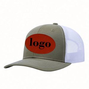 Gorra Trucker de 6 Paneles con Malla 112, Logotipo Bordado, Cierre a Presión, de Algodón Twill de Alta Calidad para Hombre, Personalizada por Fábrica BSCI, con Parche de Cuero - Product Image 3
