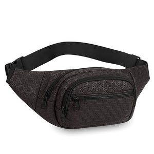 Men's Chest Bag Waist Bag Black Solid Color Fashionable Breathable For Everyday Use - Product Image 5