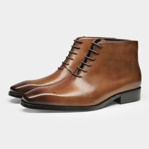 Botas de Cuero Transpirables de Estilo Británico para Hombre, Otoño e Invierno, Botas de Motocicleta Formales de Negocios para Hombre - Product Image 6