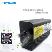 Chargeur de batterie au lithium 54,6 V 6 A, adaptateur secteur DC, boîtier en aluminium, sortie 327,6 W, certifié CE, refroidissement par ventilateur pour vélo électrique/trottinette