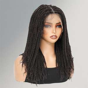 Perruque synthétique sans colle à dentelle complète de 14 pouces, fausses locks, dreadlocks, densité 180%, fibre haute température pour femmes - Product Image 4