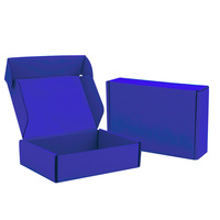 Sofort Lieferbar Königsblaue Faltbare Versandkartons mit Anpassbarem Logo für Kleinunternehmen Kosmetik- und Zubehörverpackungen