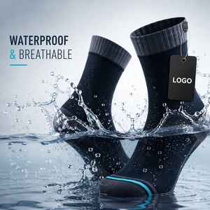 Chaussettes de randonnée imperméables personnalisées avec logo OEM pour hommes et femmes, chaussettes thermiques respirantes <span class=keywords><strong>à</strong></span> 3 couches pour la pêche, le camping, le cyclisme - Product Image 1