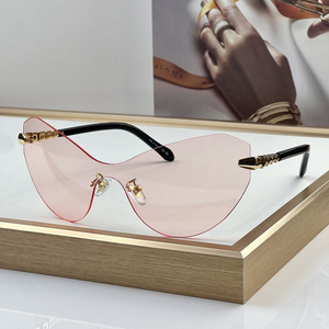 Gafas de Sol de Mariposa sin Marco de Diseño de Alta Calidad con Protección UV400 y Detalle de <span class=keywords><strong>Serpiente</strong></span> para Fiestas y Viajes para Damas - Product Image 5